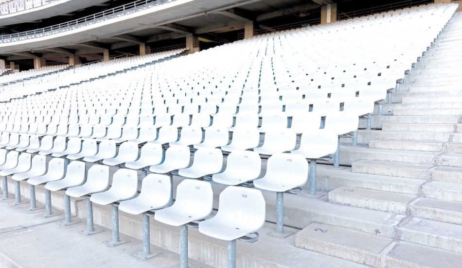 Seats in a stadium